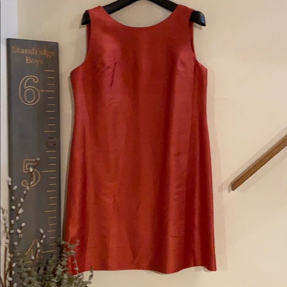 Talbots geranium silk dupioni jacket and dress NWT - Picture 6 of 11